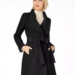 CALVIN KLEIN Petite Belted Asymmetrical Walker Coat